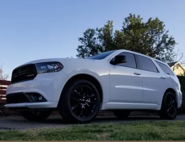 White Dodge Durango SUV detailed exterior